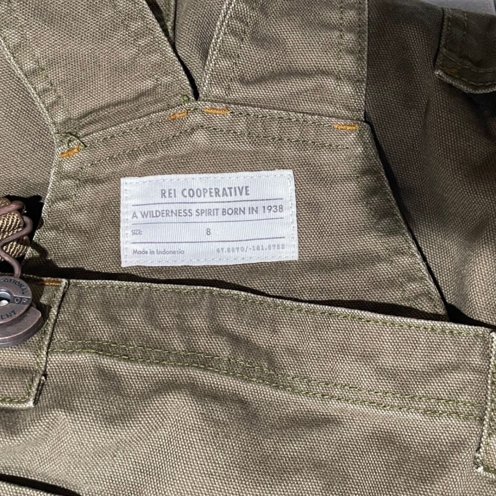 REI Co-Op Brown Trailsmith Utility Overalls Womens 8 Hike Workwear Farmer Rugged - Picture 6 of 12